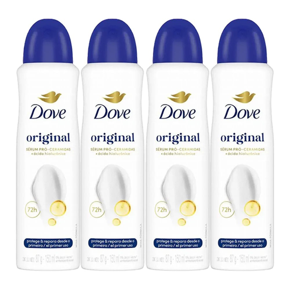 Dove Original: Kit 4 Desodorantes Aerosol 150ml