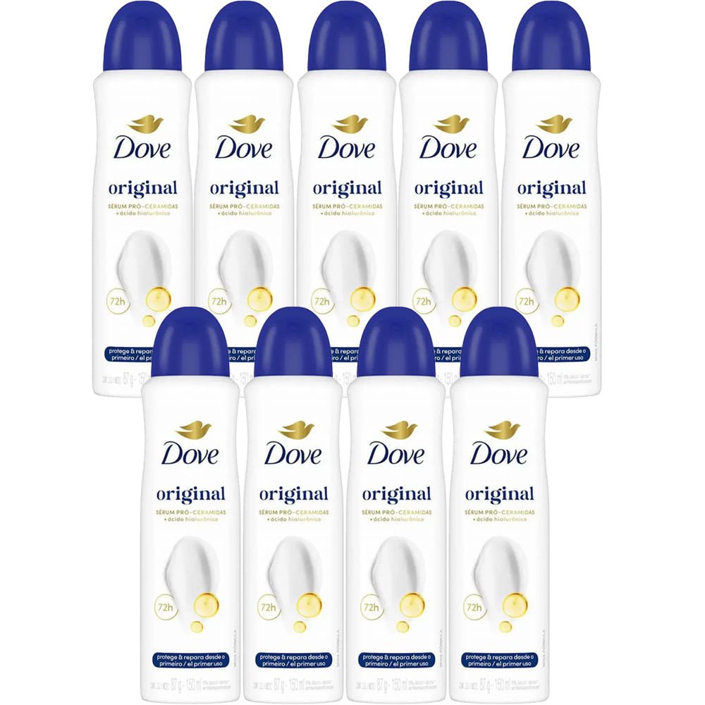 Dove Original: Kit 9 Desodorantes Aerosol