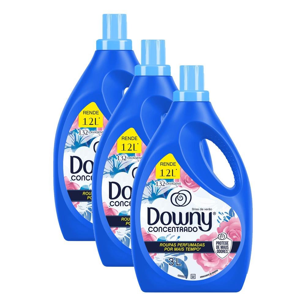 Downy Brisa de Verão 3L: Kit com 3 Amaciantes