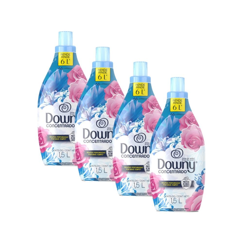 Downy Brisa de Verão: Kit 4 Amaciantes Concentrados