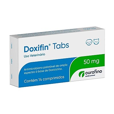 Doxifin Tabs Ourofino 50mg: Antibiótico para Cães e Gatos