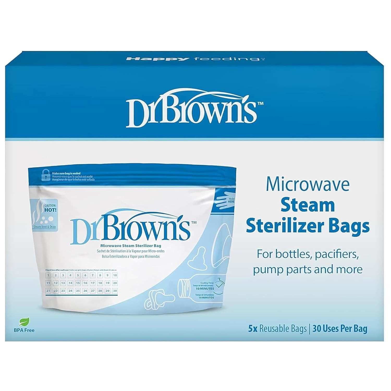 Dr. Brown's Sacos para Esterilizador a Vapor - Segurança e Conveniência para Mamadeiras