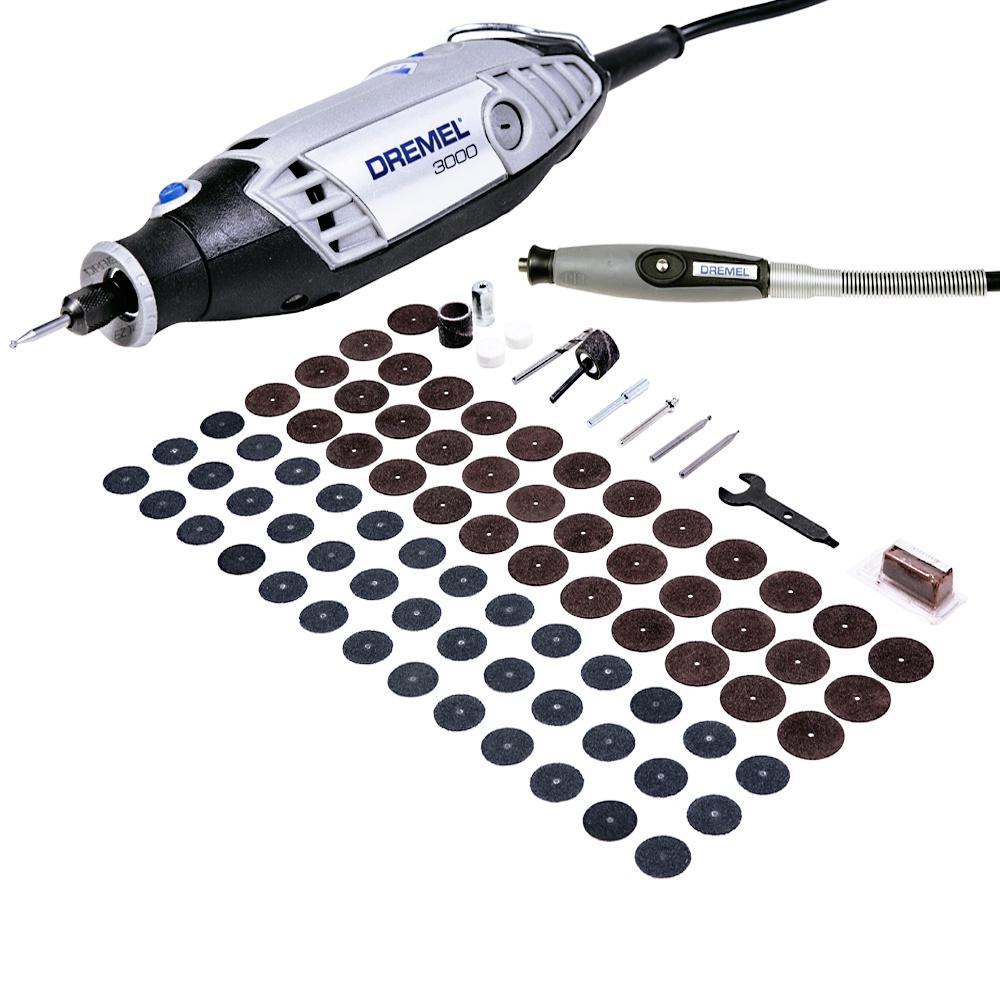 Dremel 3000: Micro Retífica Completa + 82 Acessórios