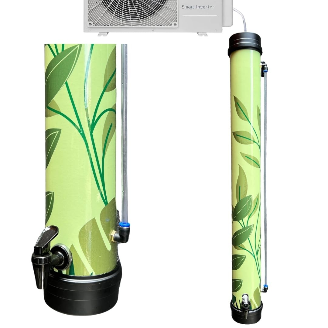 Dreno Coletor de Água para Ar Condicionado 8L - Folhas Verdes DrenoPro | Economize e Reutilize a Água do Ar-Condicionado