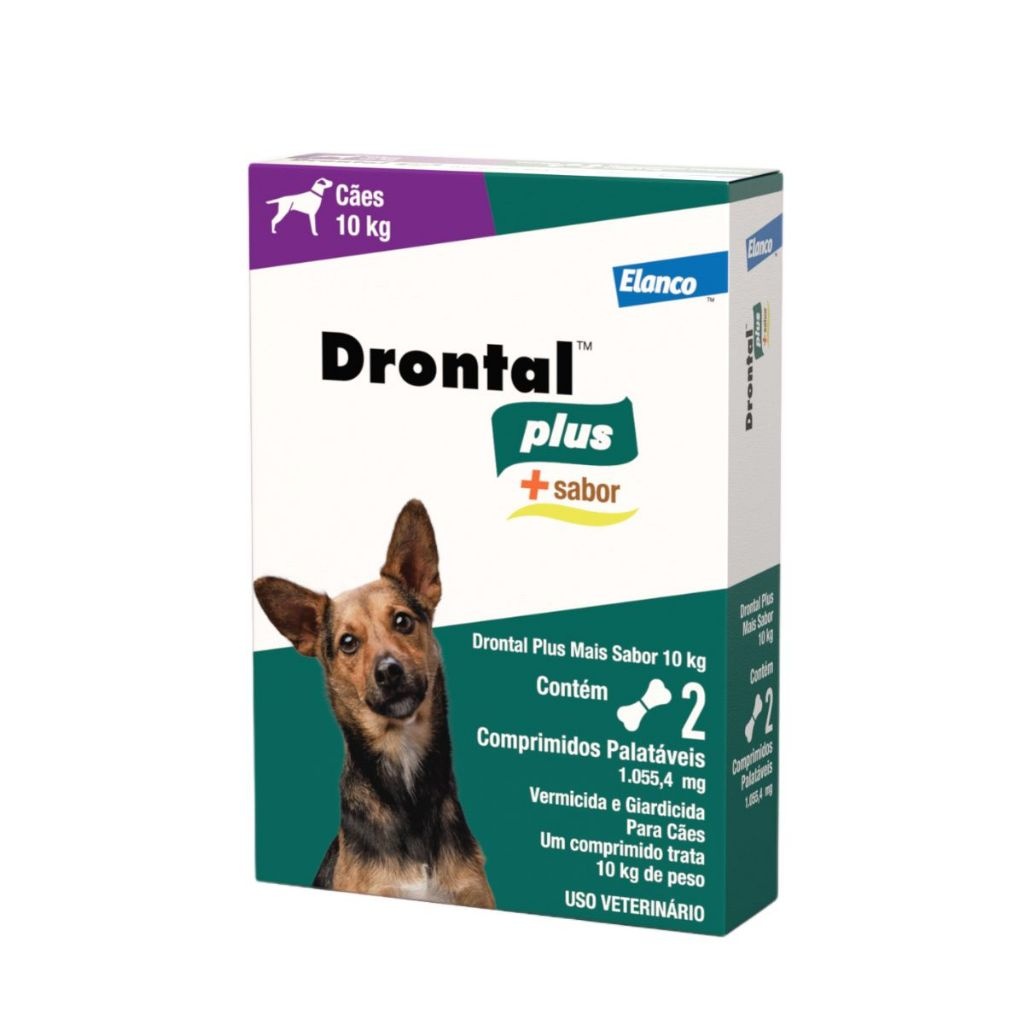 Drontal Plus Cães: Vermífugo Sabor Carne