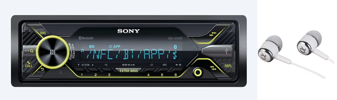 Sony DSX-A416BT: Receptor Automotivo Digital com Bluetooth, USB e Tela Multicolorida