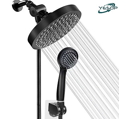 Ducha Completa Fosco Preto: Kit com Desviador Yesop