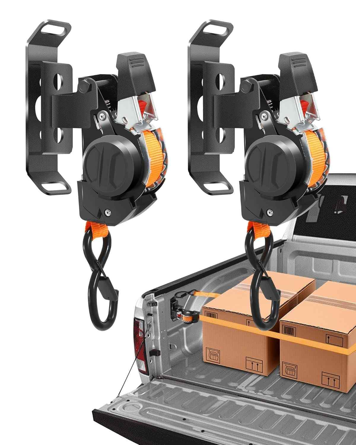 Correias de Catraca Retráteis Duplo Eixo para Dodge Ram 1500 (2002-2008) e 2500 (2019-2020) - Segurança e Organização