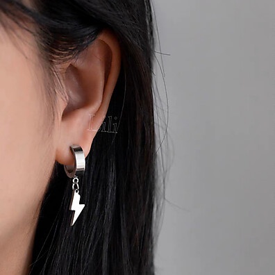 Brincos de Pressão com Raio em Aço Inoxidável: Elegância e Durabilidade