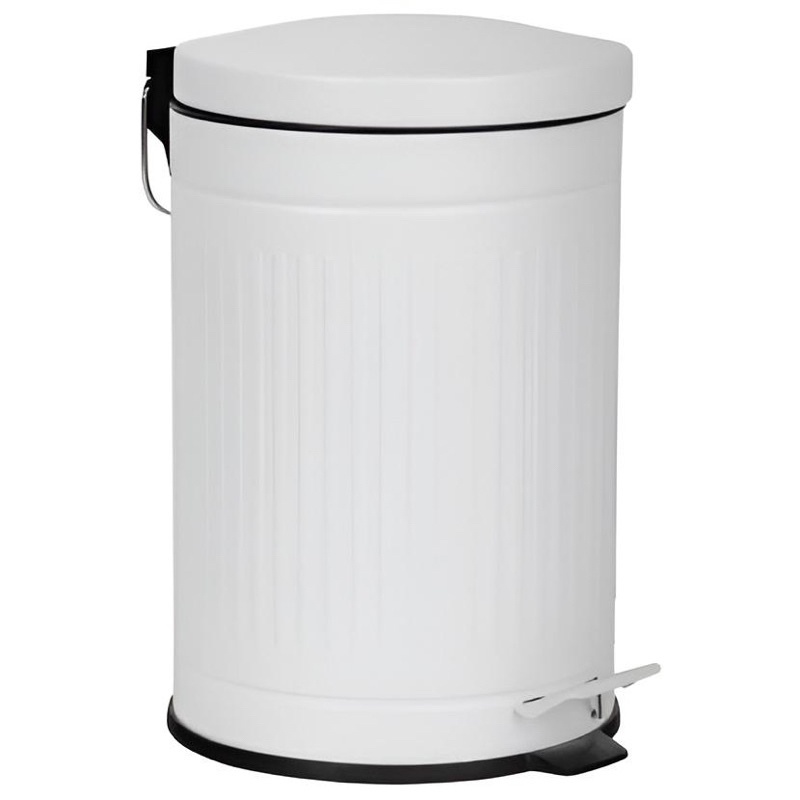 Lixeira Branca 3L Premium Retrô - Elegância e Durabilidade