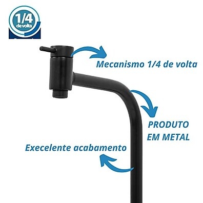Torneira Alta de Inox Preta para Cuba de Sobrepor – Design Moderno e Durabilidade