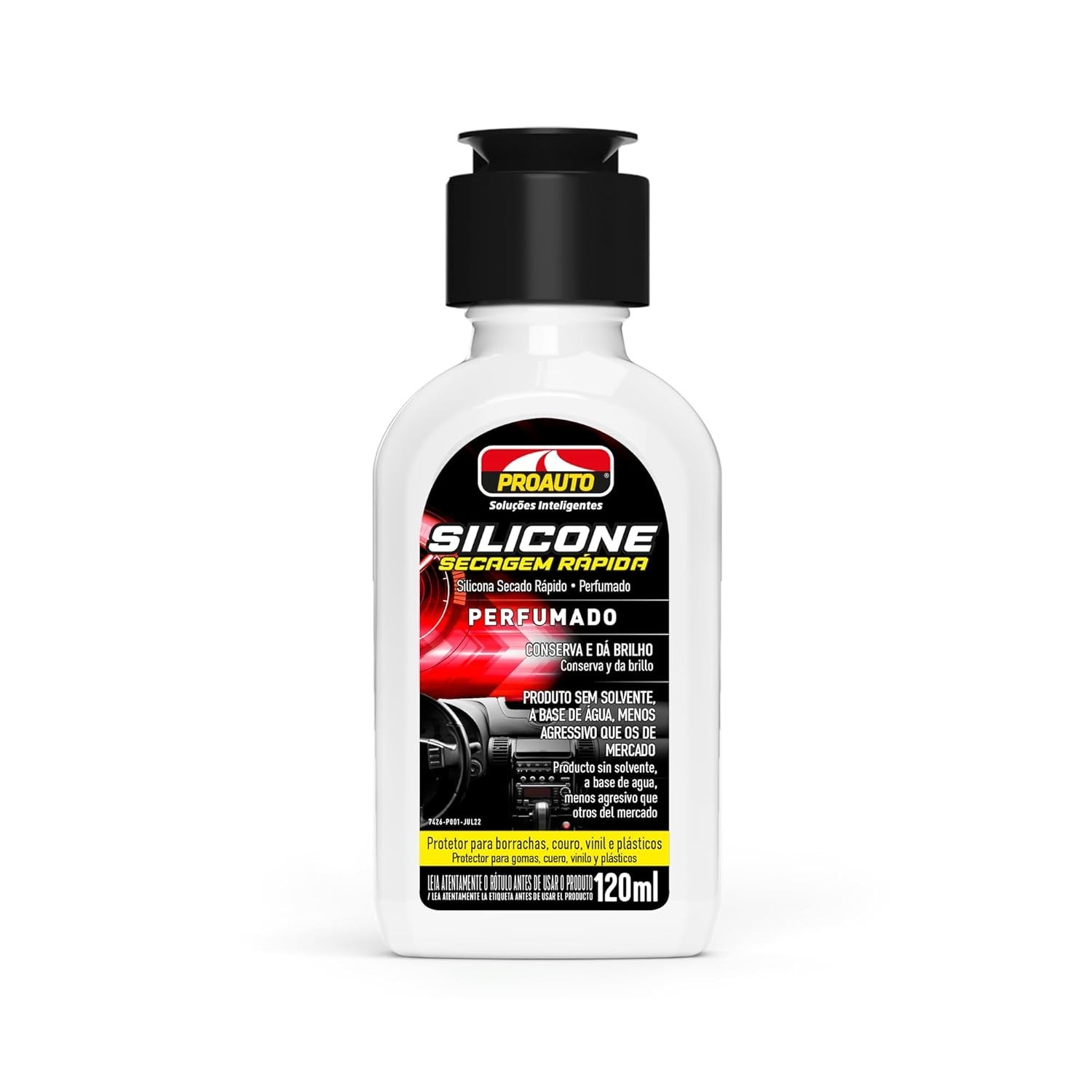Proauto Silicone Secagem Rápida 120ml: Brilho e Proteção Duradoura para Seu Carro