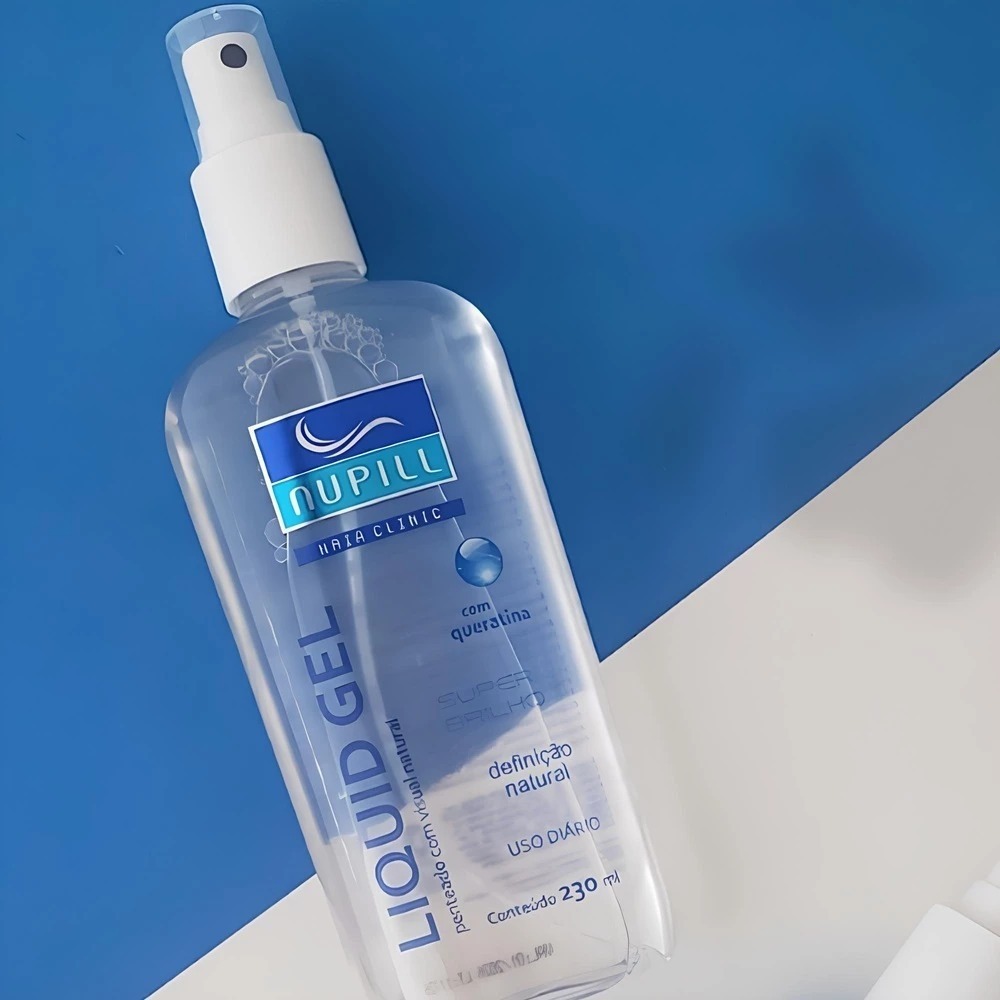 Nupill Gel Líquido Spray Super Brilho 230g: Brilho Molhado com Fixação Duradoura