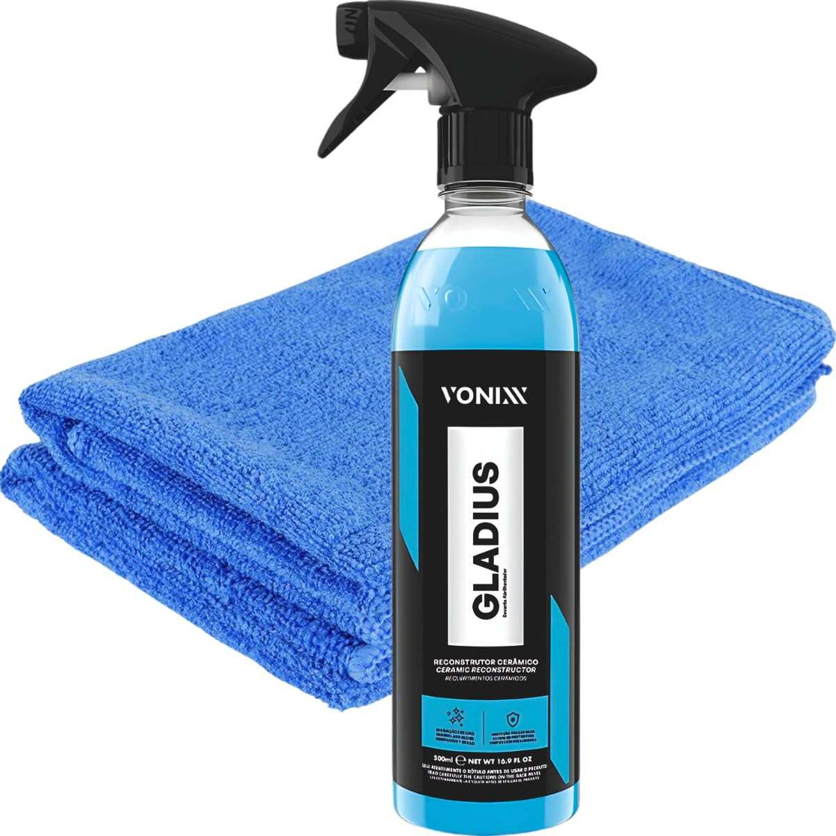 Gladius Vonixx: Reconstrutor Cerâmico para Brilho e Proteção Duradoura + Pano Microfibra
