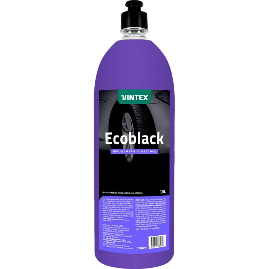 Ecoblack Vintex 1.5L: Proteção e Brilho Duradouro para Caixas de Roda