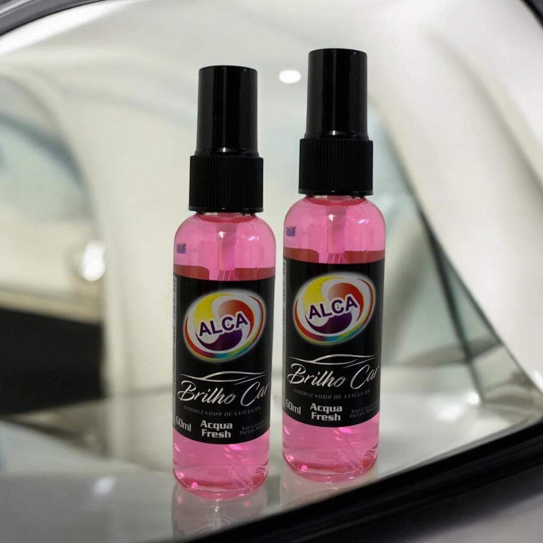 Kit 2 Cheirinhos Automotivo Brilho Car: Aroma Intenso e Duradouro para Seu Carro (60ml Cada)