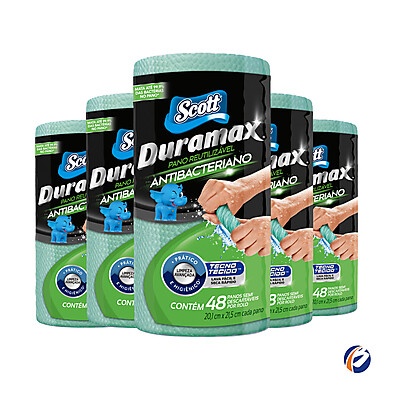 Duramax Scott: Pano Antibacteriano Multiuso (Kit c/ 5)