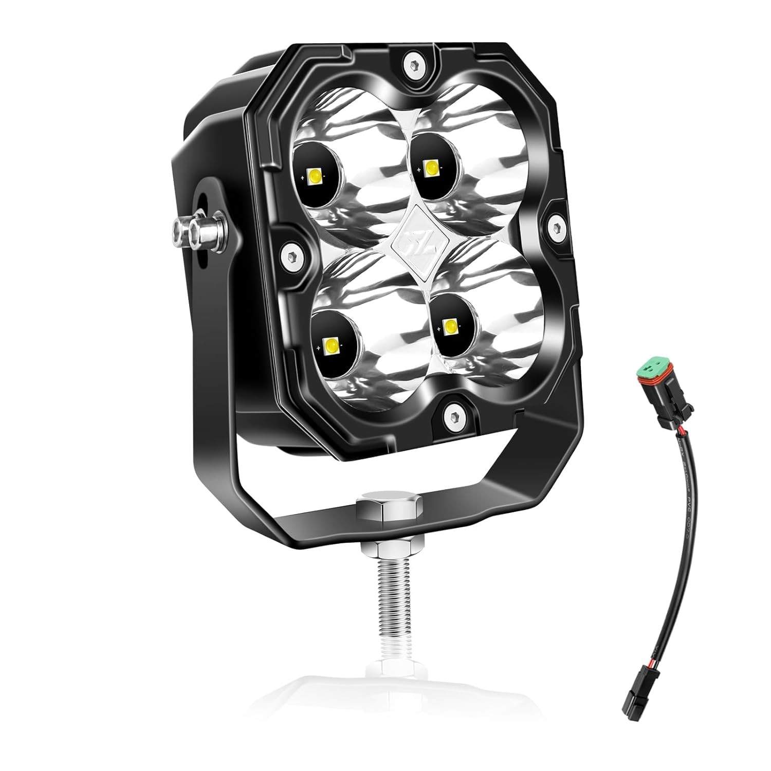 Willpower Luz de Trabalho LED 11cm 30W 3000lm - Iluminação Off-Road Potente e Durável
