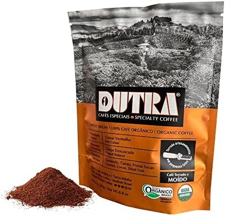 Café Dutra | Café Orgânico Especial, Torrado e Moído, Catuaí Vermelho, Torra Média, 250g