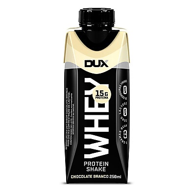 Dux Whey Protein Shake Chocolate Branco – 15g de Proteína em 250ml