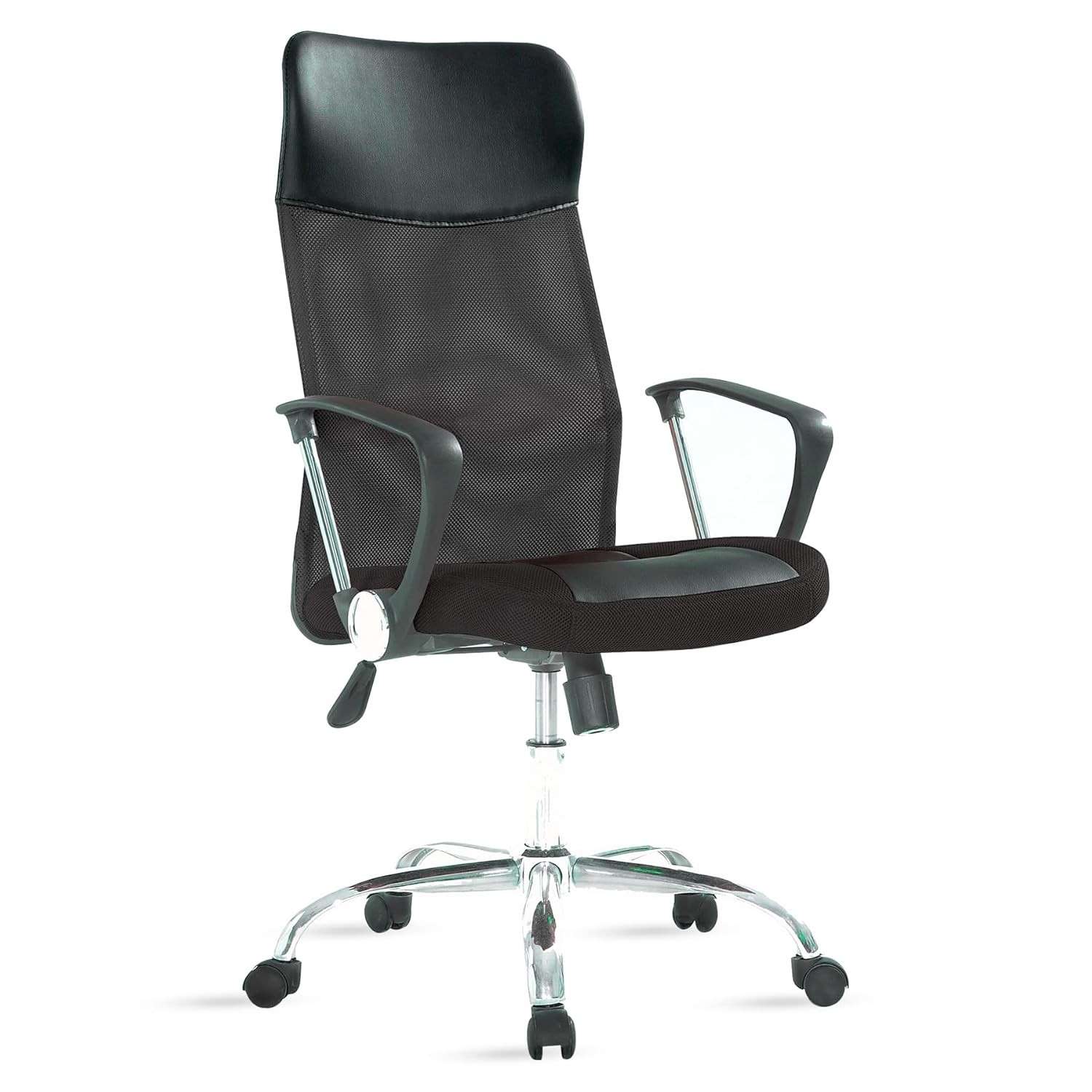 Cadeira de Escritório Presidente Dylan Healer - Conforto Ergonômico com Encosto Alto em Couro Sintético