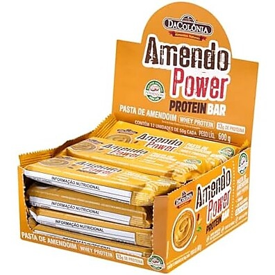 Barra Proteica AmendoPower: Energia e Sabor 12x50g