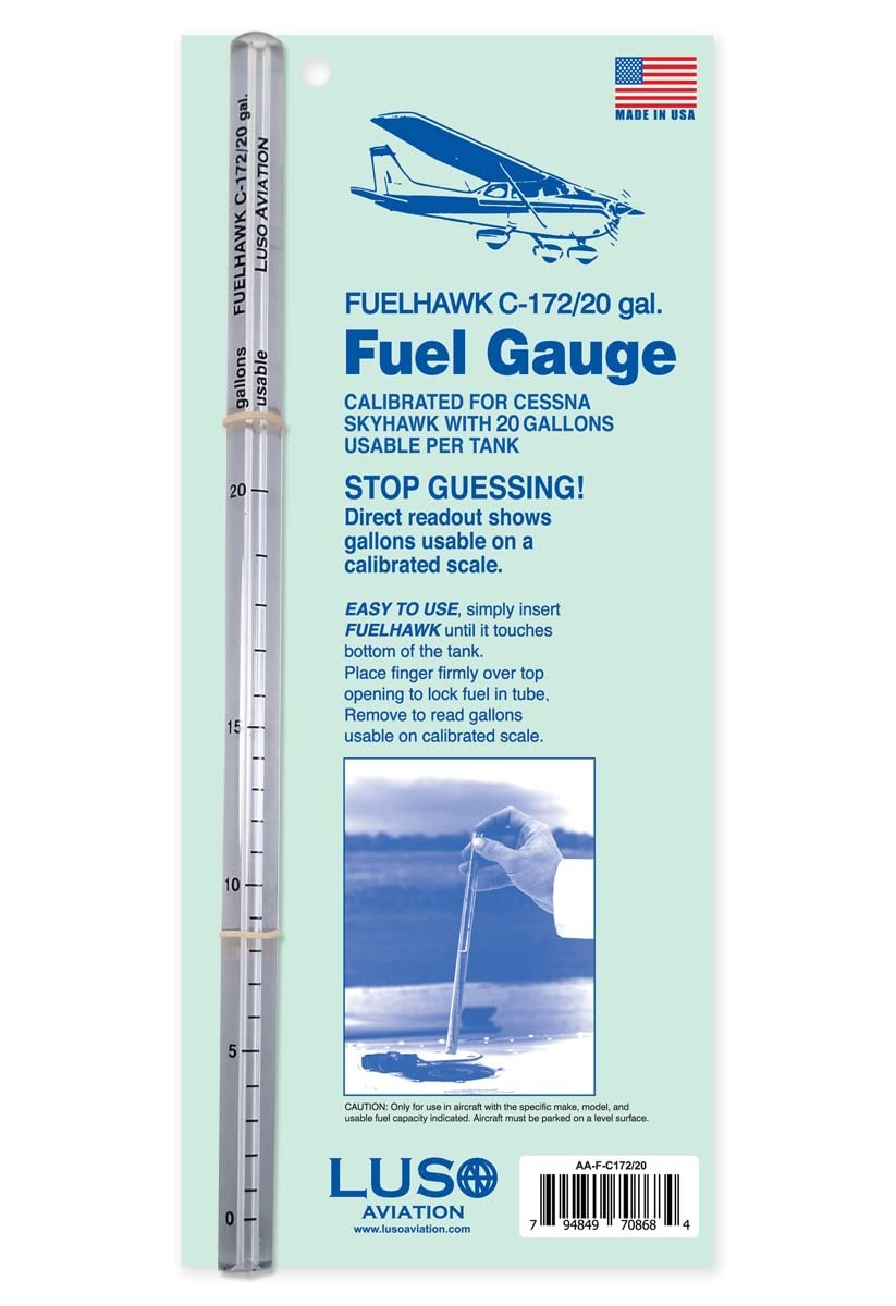 Indicador de Combustível Luso Aviation Fuelhawk para Cessna 172 (20 Galões) - Precisão e Confiabilidade