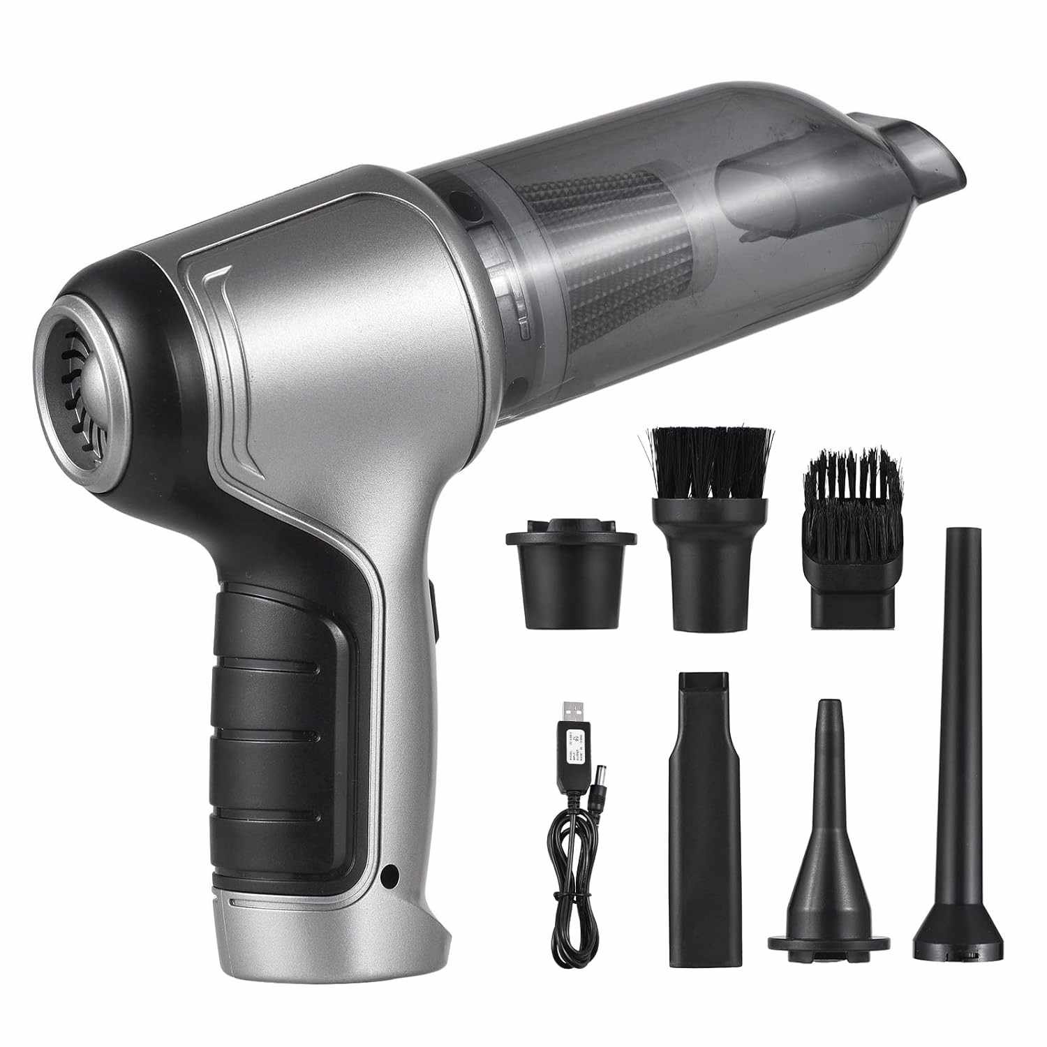 Aspirador Portátil Mini 19000Pa: Limpeza Sem Fio e Poderosa para Seu Carro e Casa