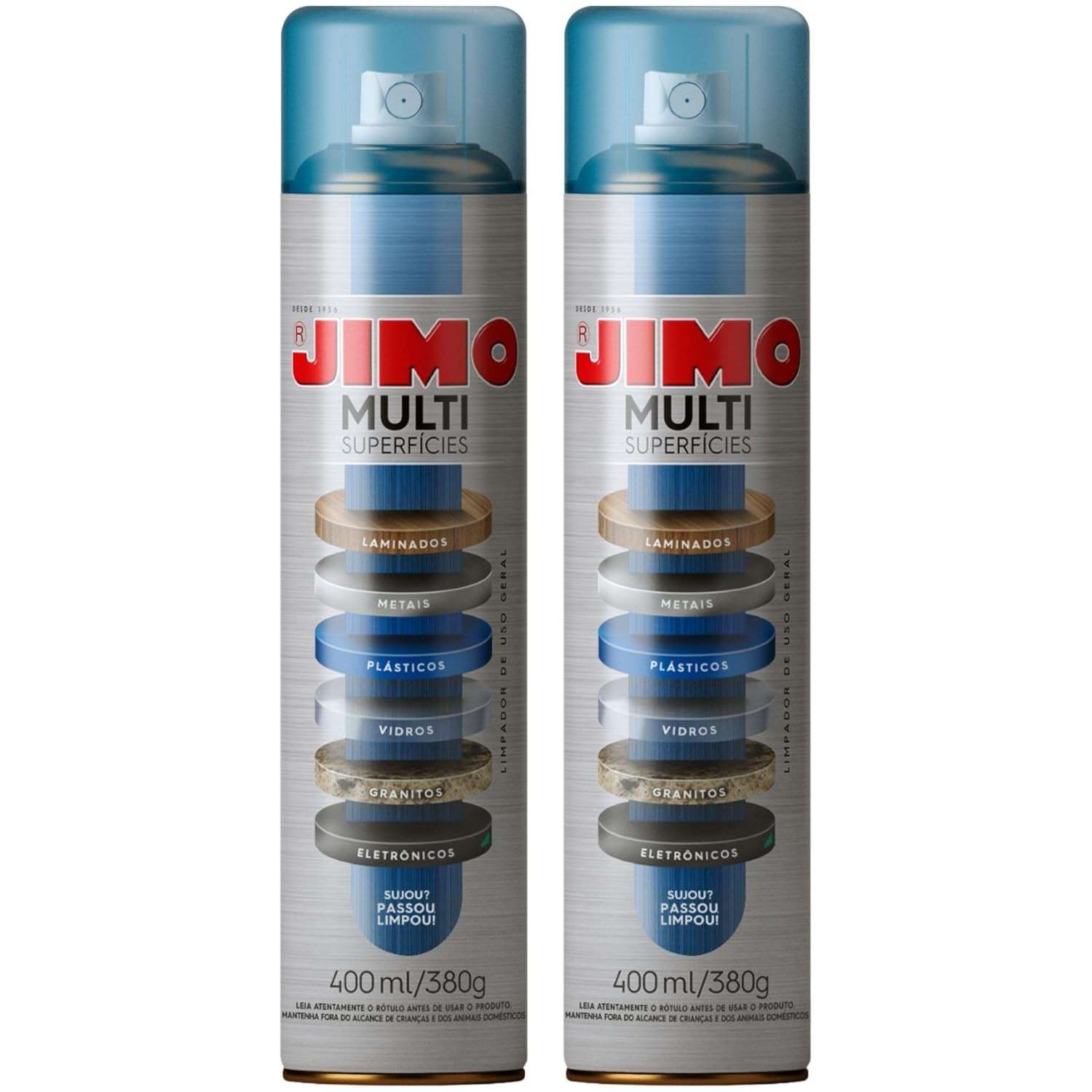 Kit 2 Jimo Multi Superfícies 400ml - Limpeza Profunda em Madeiras, Metais, Eletrônicos e Mais