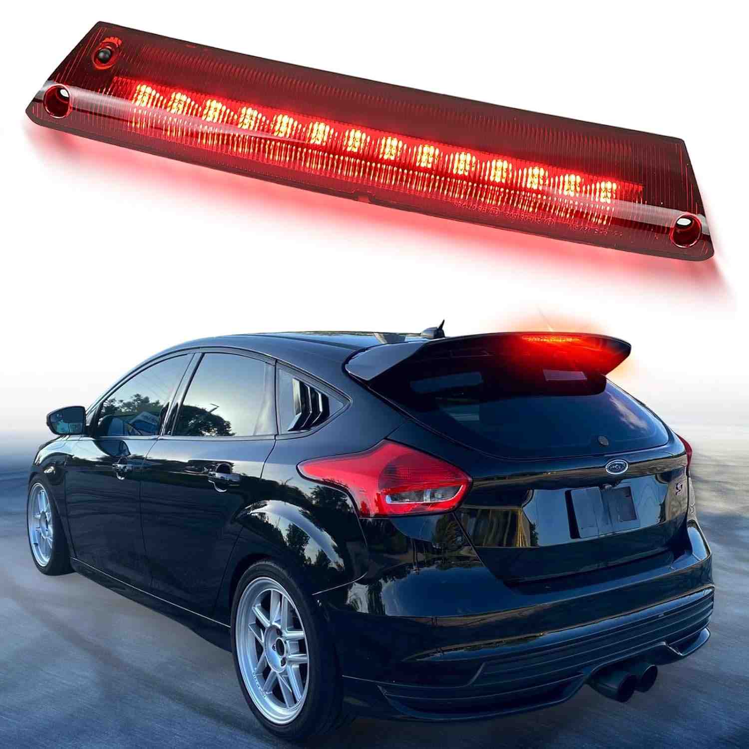 Luz de Freio LED Fumê 3º Terço para Ford Focus e Fiesta Hatchback (2011-2018) - Segurança e Estilo