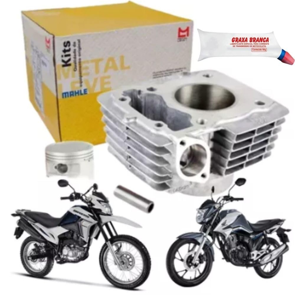 Combo Cilindro Motor Metal Leve Original CG Titan Fan e NXR Bros 160 (2014-2024) + Graxa