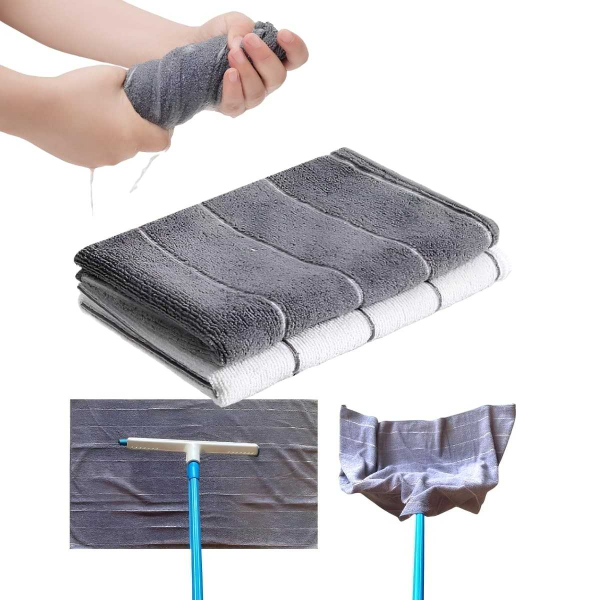 3 Panos de Chão em Microfibra 80x50 cm - Super Absorventes e Versáteis (Cores Sortidas)