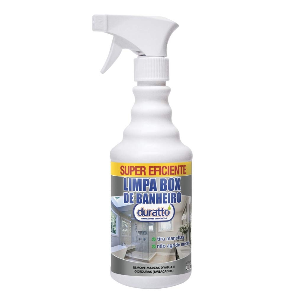 LIMPA BOX DE BANHEIRO 500ml - Limpeza Profunda e Brilho Restaurado com Duratto