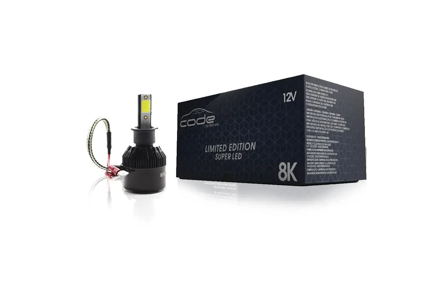 Super LED Code H3 8000K: Iluminação Potente e Moderna para Seu Veículo