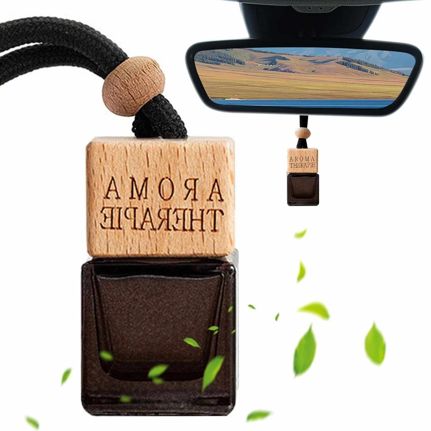 Difusor de Perfume para Carro: Frasco de Vidro Recarregável 8ml | Aroma Duradouro e Elegante