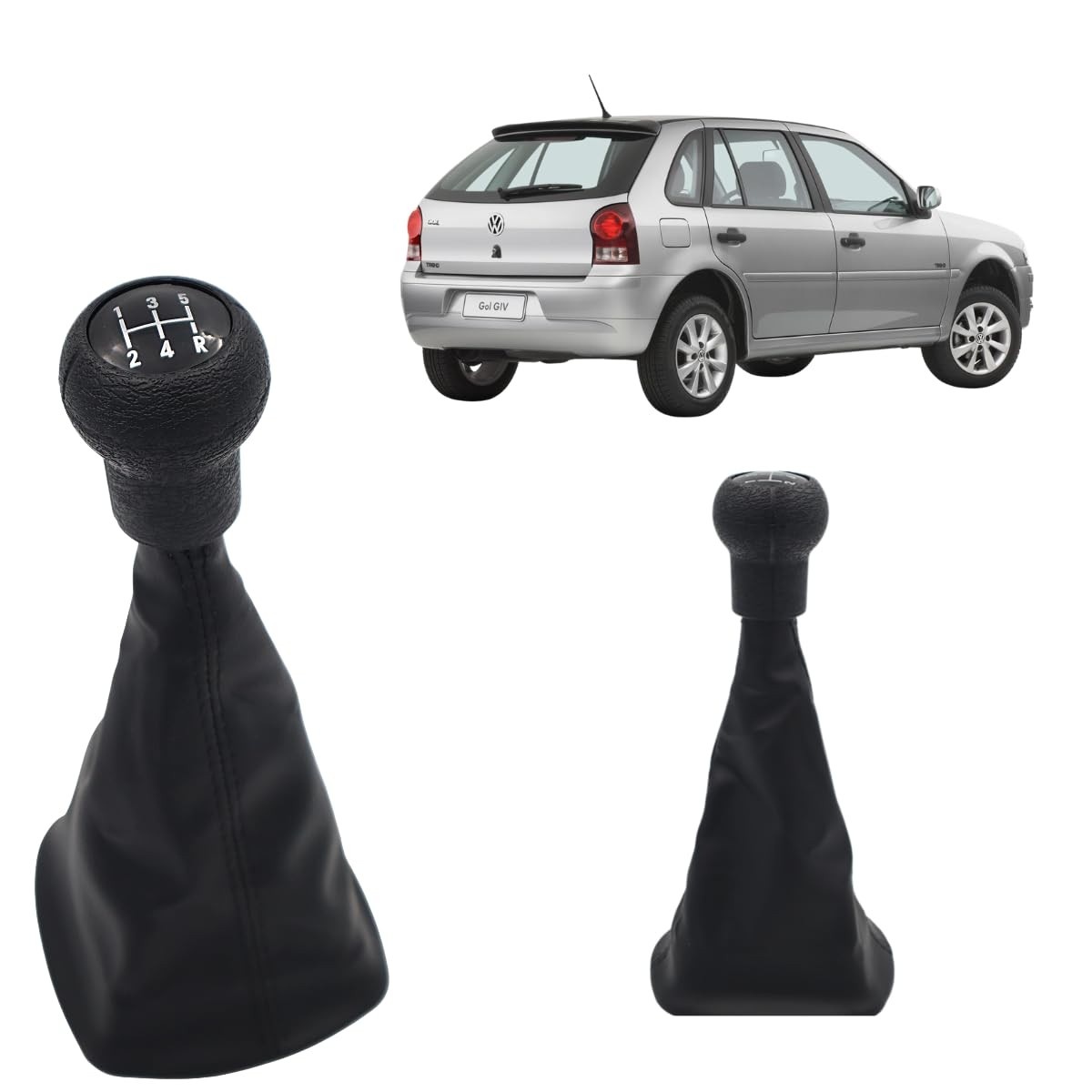 Manopla e Coifa Câmbio Gol G4 (2005-2014) - Toque Esportivo e Elegante