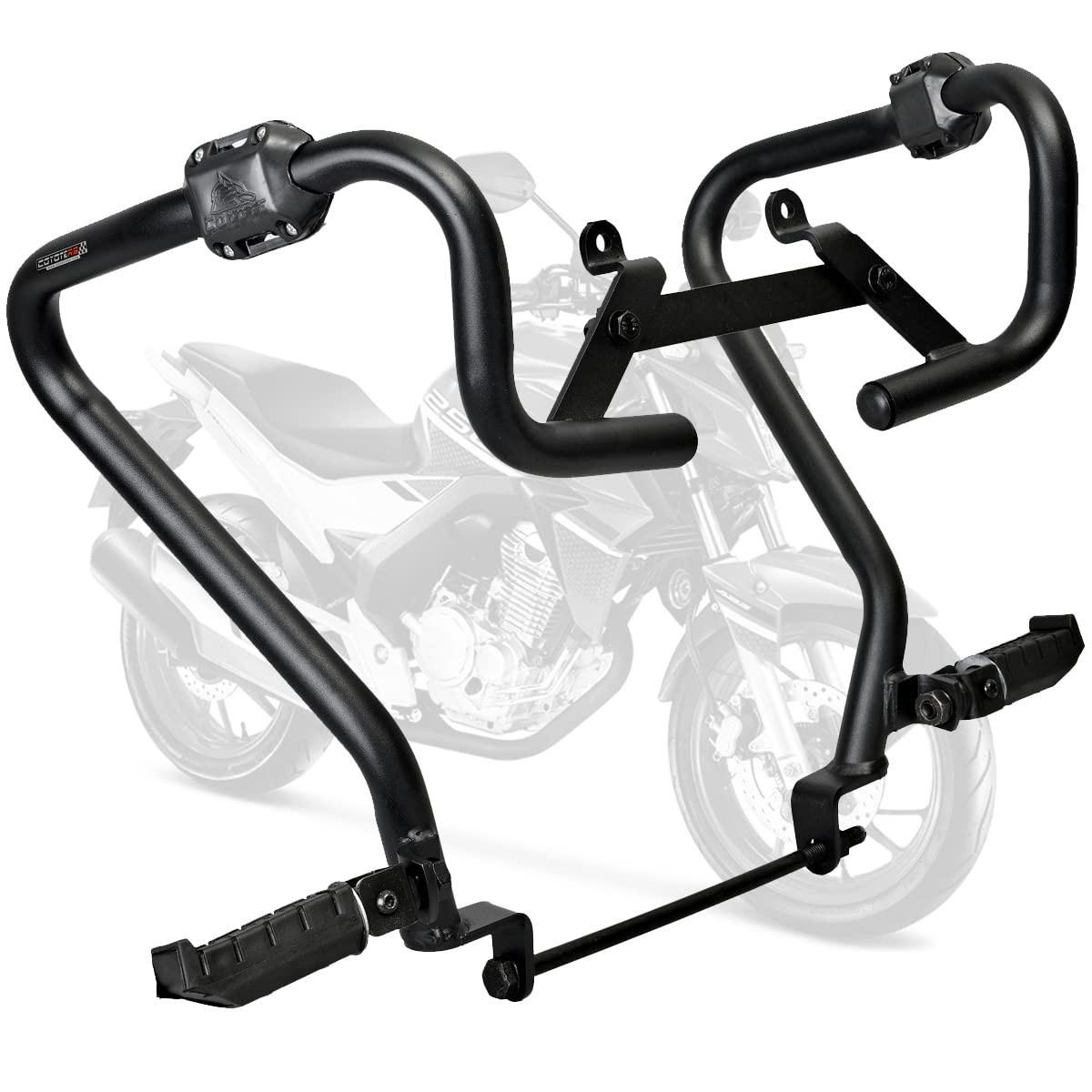 Protetor de Motor e Carenagem Coyote Preto com Pedaleiras - Honda Twister CB 250 (2015+)