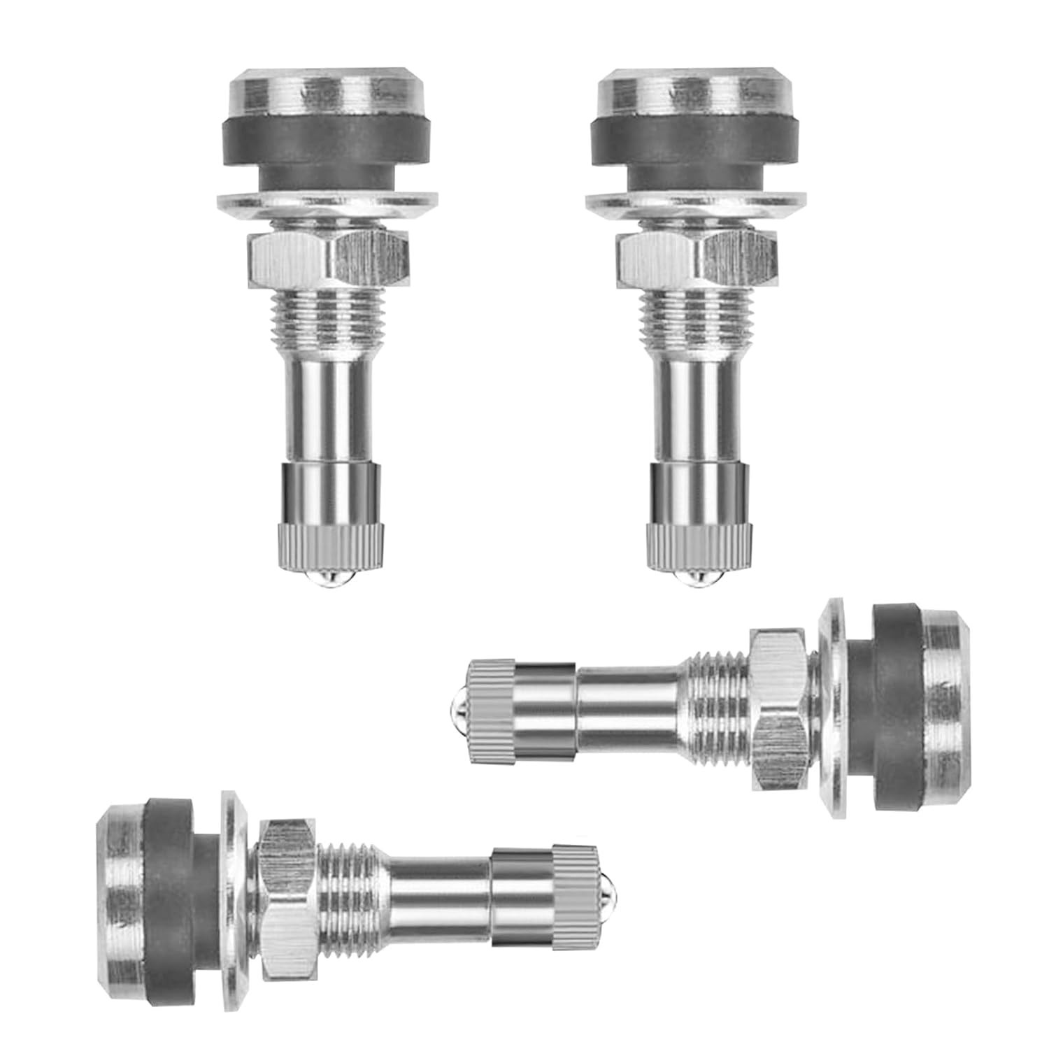Kit 4 Hastes de Válvula TR-416 para Pneus: Antivazamento e Durabilidade Premium