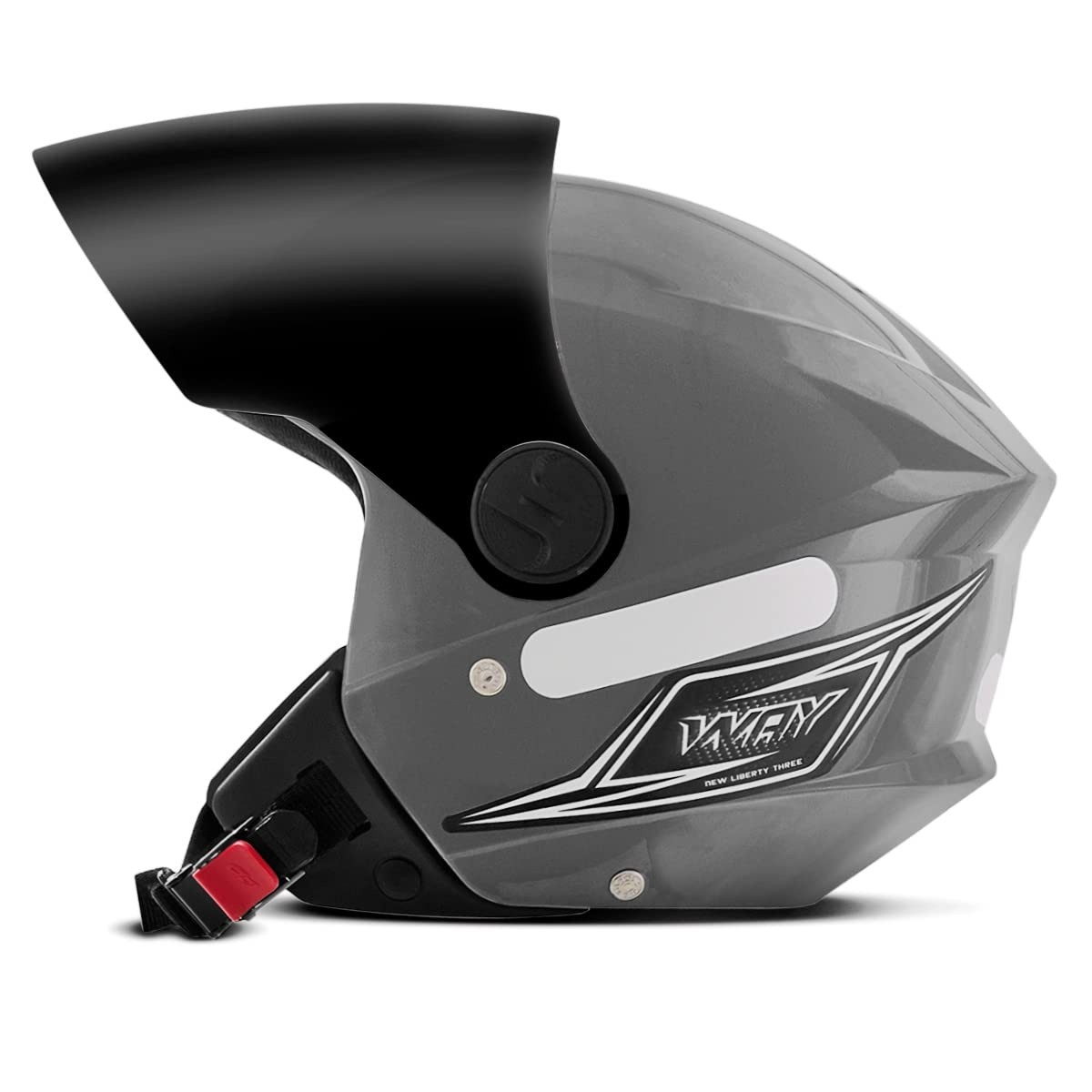 Capacete Aberto Mixs Way Prata TAM 56 com Viseira Fumê - Segurança e Estilo