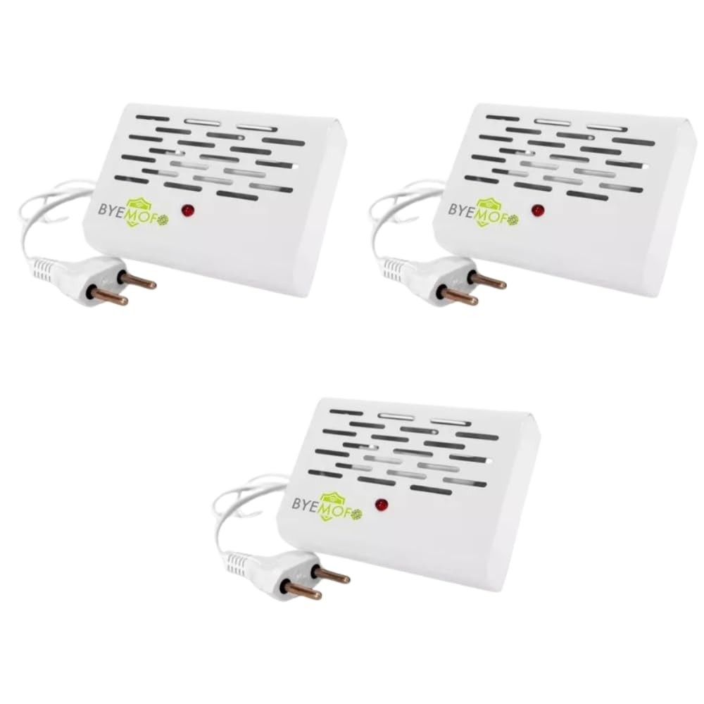 Kit 3x Aparelhos Anti Mofo Elétricos 110V - Bye Mofo AM01 | Elimine Bolor, Ácaros e Fungos