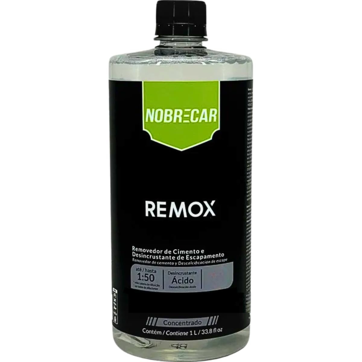 Remox 1L Nobrecar: Removedor Ácido Poderoso para Cimentos, Concretos e Escapamentos