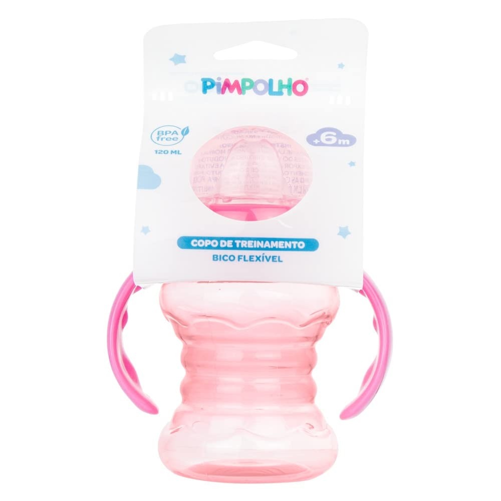 Copo com Alça e Bico de Silicone 120ML - Ideal para Bebês e Crianças