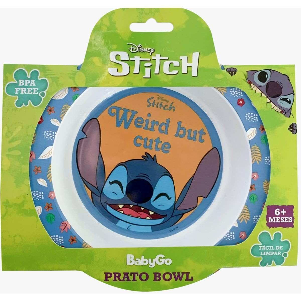 Kit Alimentação Stitch - Bowl e Prato Decorados com Estampa Fofura
