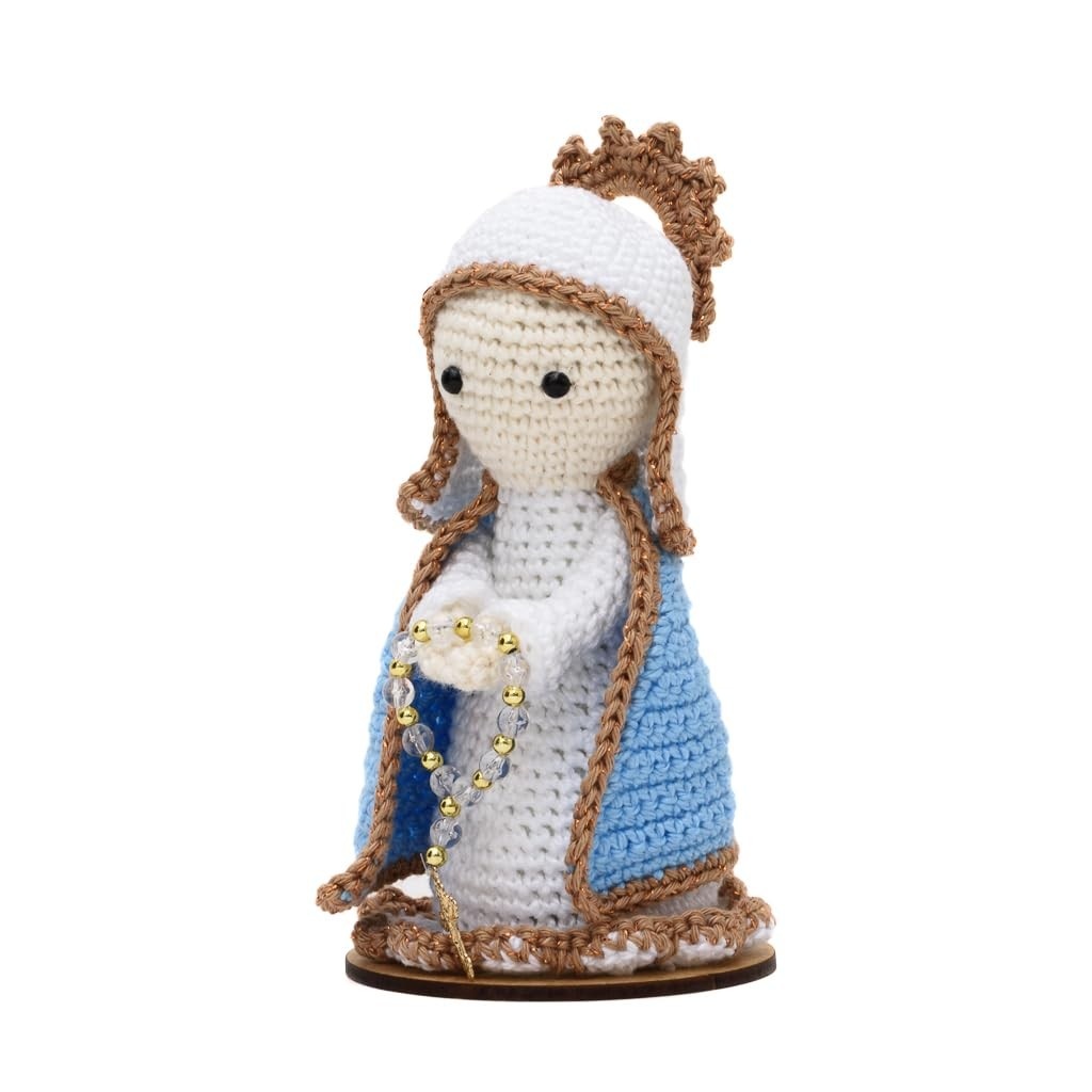 Nossa Senhora das Graças em Amigurumi - Peça Artesanal Antialérgica e Encantadora