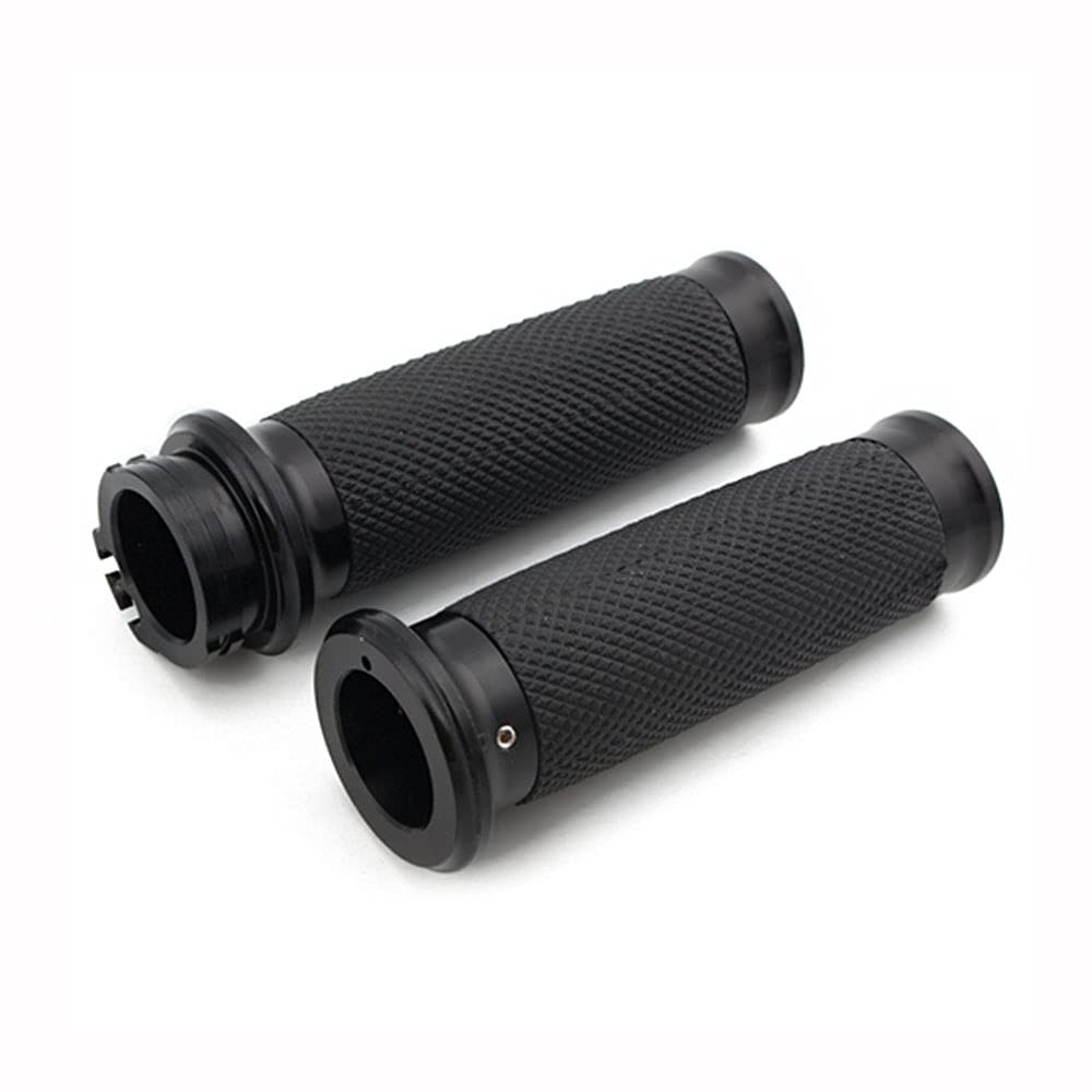 Manoplas de Guidão de Moto em Alumínio Antiderrapante - Premium para 883, Sportster, Dyna e Mais (Preto)
