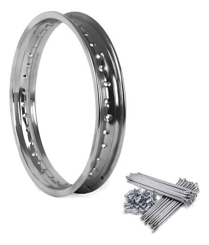 Kit Aro 19x1.85 + Raios 4mm para Roda Dianteira Bros 125, 150 e 160 - Performance e Durabilidade