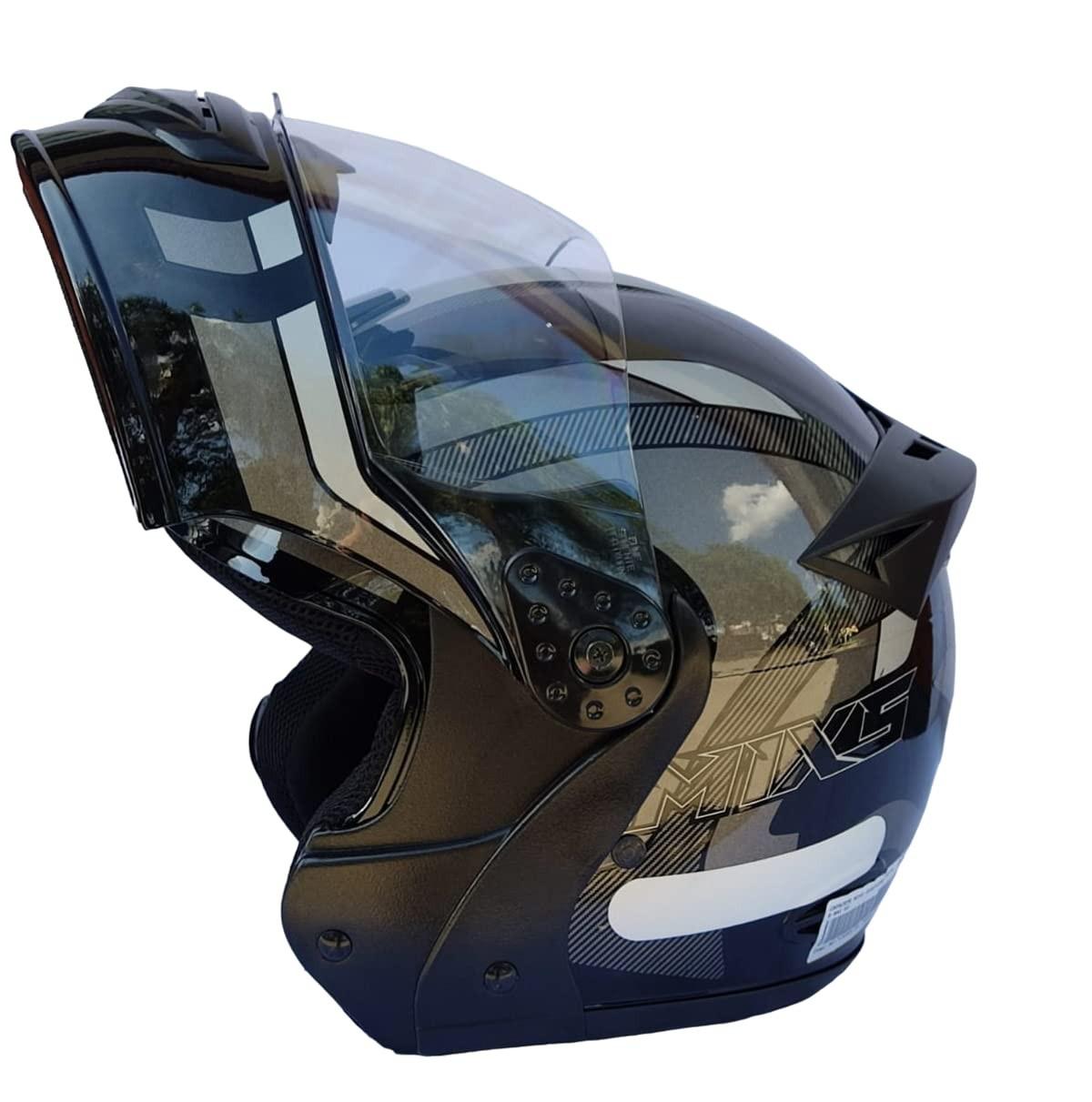 Capacete Mixs Gladiator Delta Articulado Escamoteável Robocop - Segurança e Estilo para Motociclistas