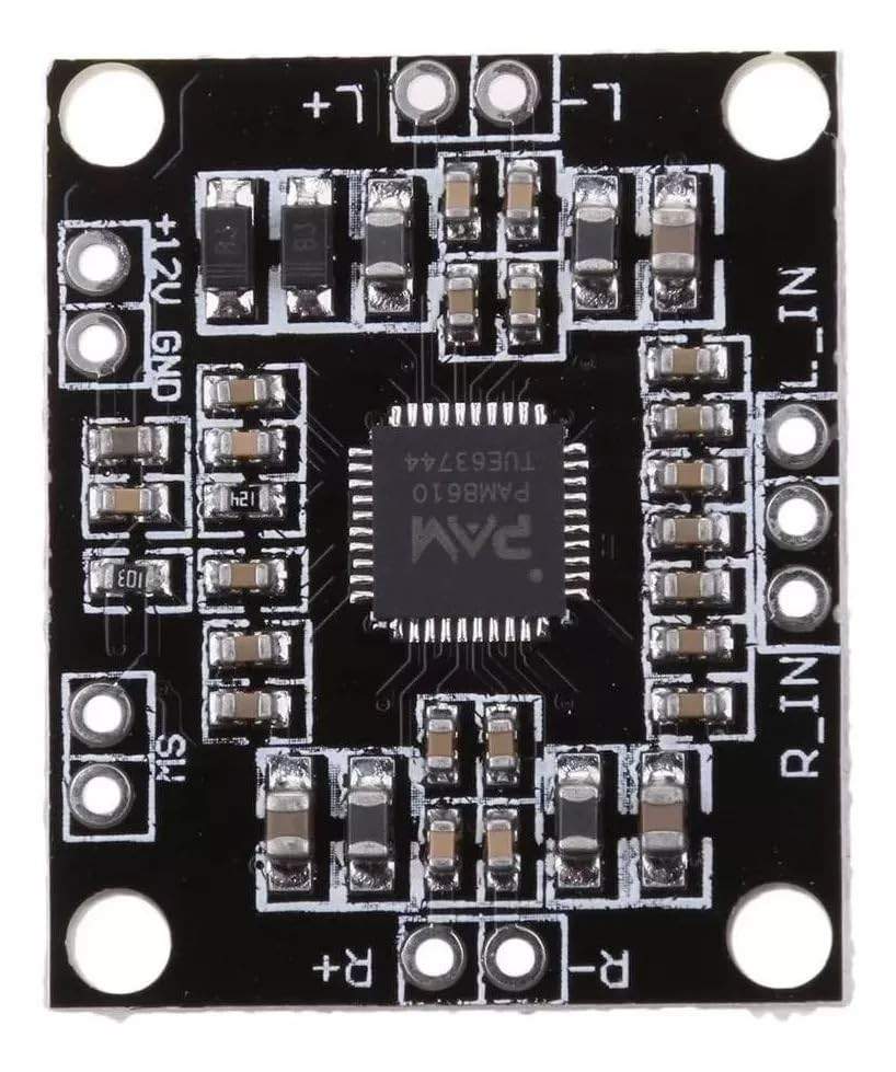 Mini Amplificador PAM8610 Digital 2x15W: Som Potente e Claro para Seus Projetos de Áudio
