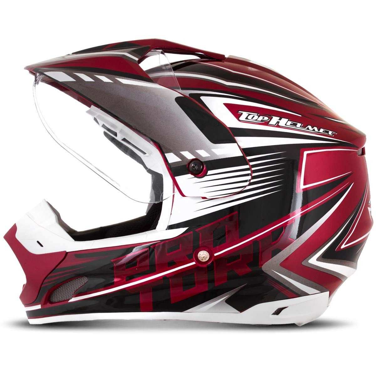 Capacete Pro Tork TH1 Vision Adventure Vermelho/Branco - Segurança e Estilo para sua Aventura