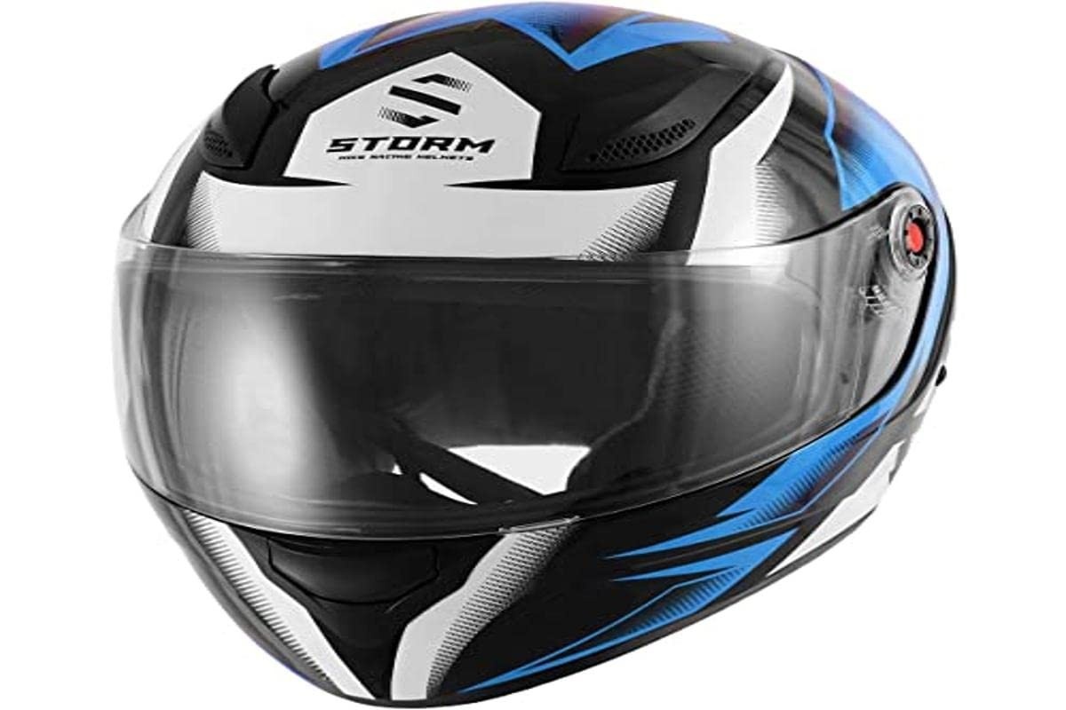 Capacete Fechado Mixs MX2 Storm Azul Brilhante - Segurança e Estilo para Sua Pilotagem